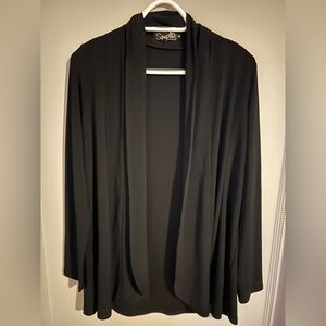 Simpli Black Open Front Cardigan 8